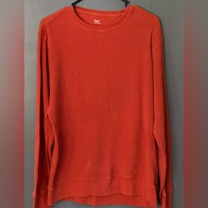 Men’s thermal long sleeve, burnt orange color, size L